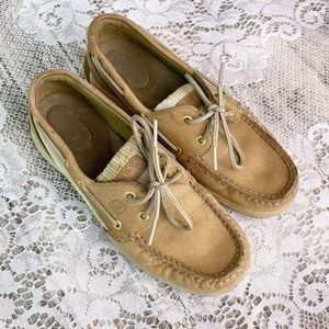 Sperry Top Sider Women’s Boat Shoes Size 6.5 Tan STS90769 Non-Slip